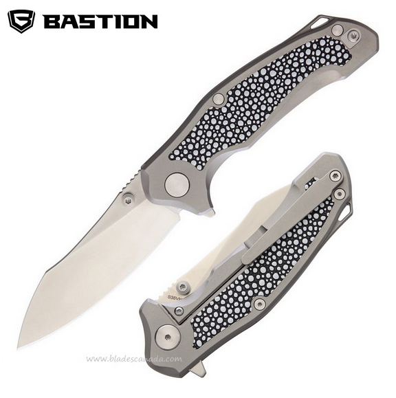 Bastion Braza Flipper Framelock Knife, S35VN, Titanium Stingray, BSTN213 - Click Image to Close